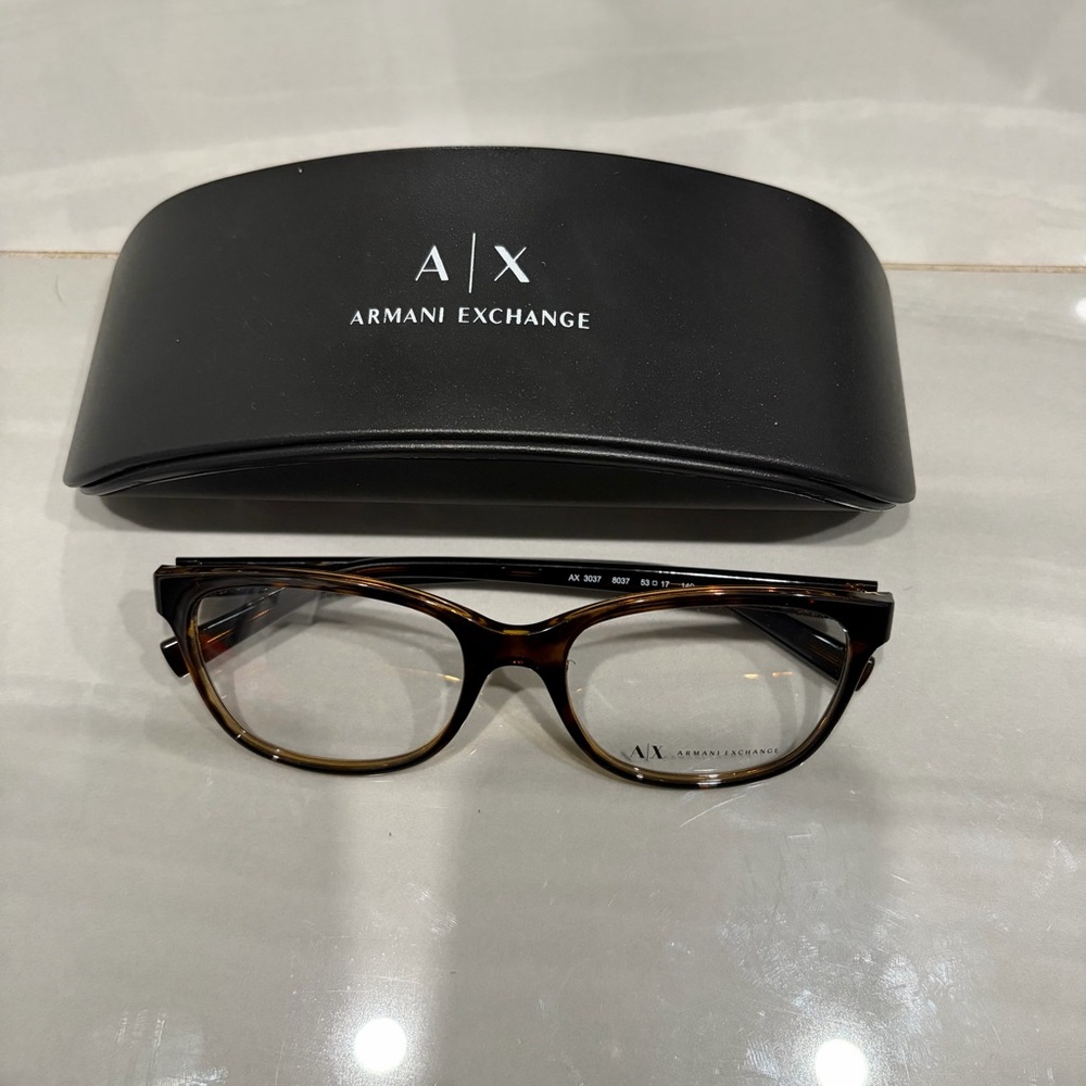 Armani Exchange Brown Glasses with Case